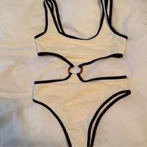 Strawberry Milk Mob Cutout One-Piece Swimsuit